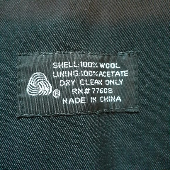 J. Peterman Double Breasted 8-Button Blazer Black Size 14 - Picture 10 of 11